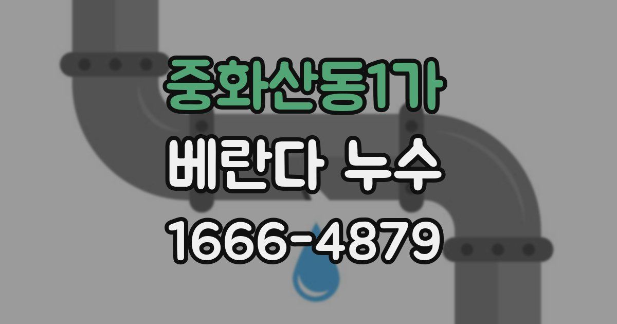 중화산동1가 베란다 누수