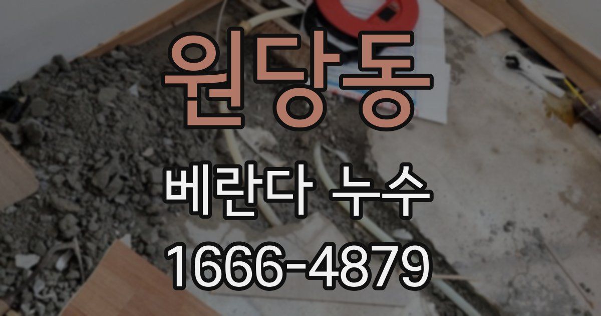 원당동 베란다 누수