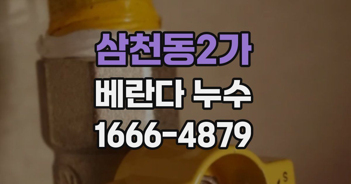 삼천동2가 베란다 누수