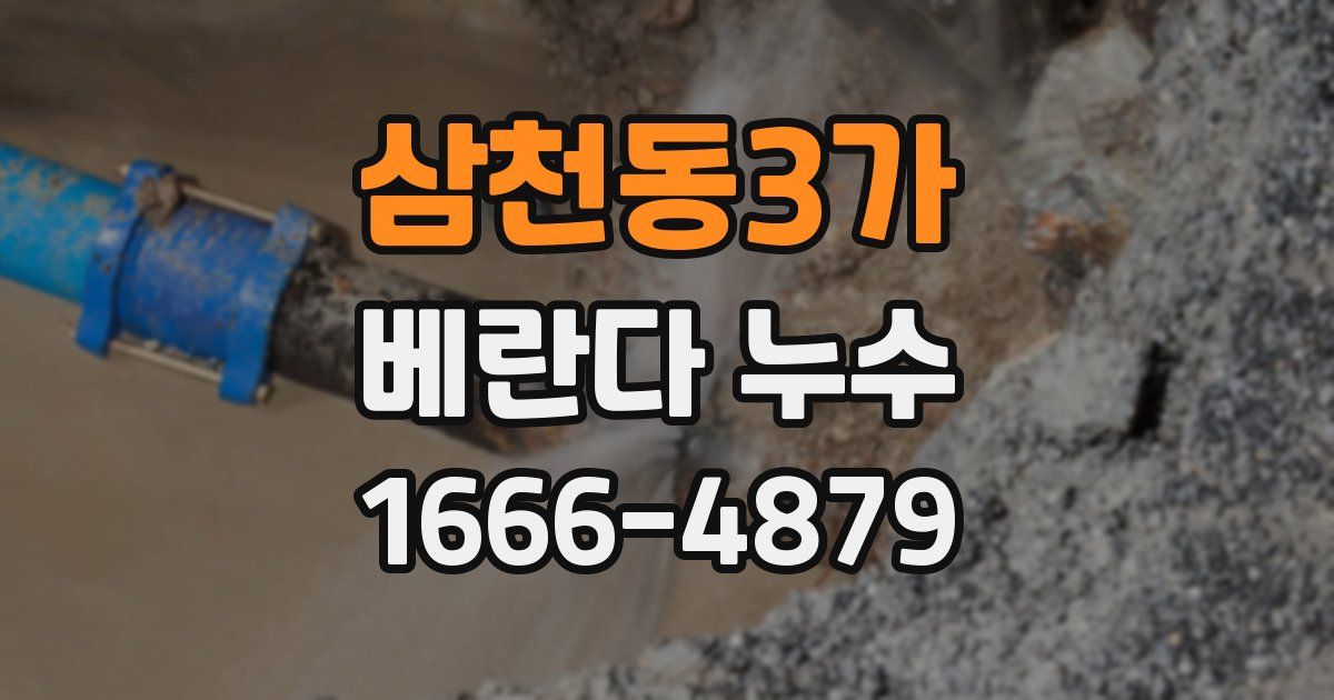 삼천동3가 베란다 누수