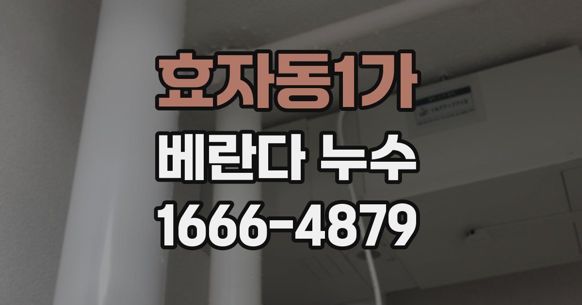 효자동1가 베란다 누수