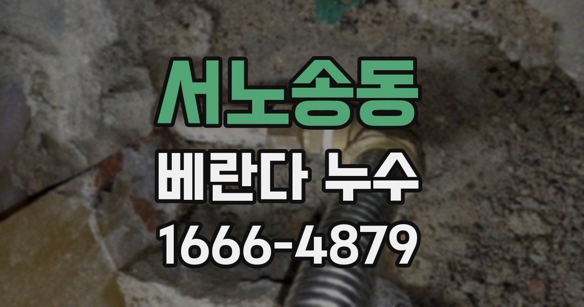서노송동 베란다 누수