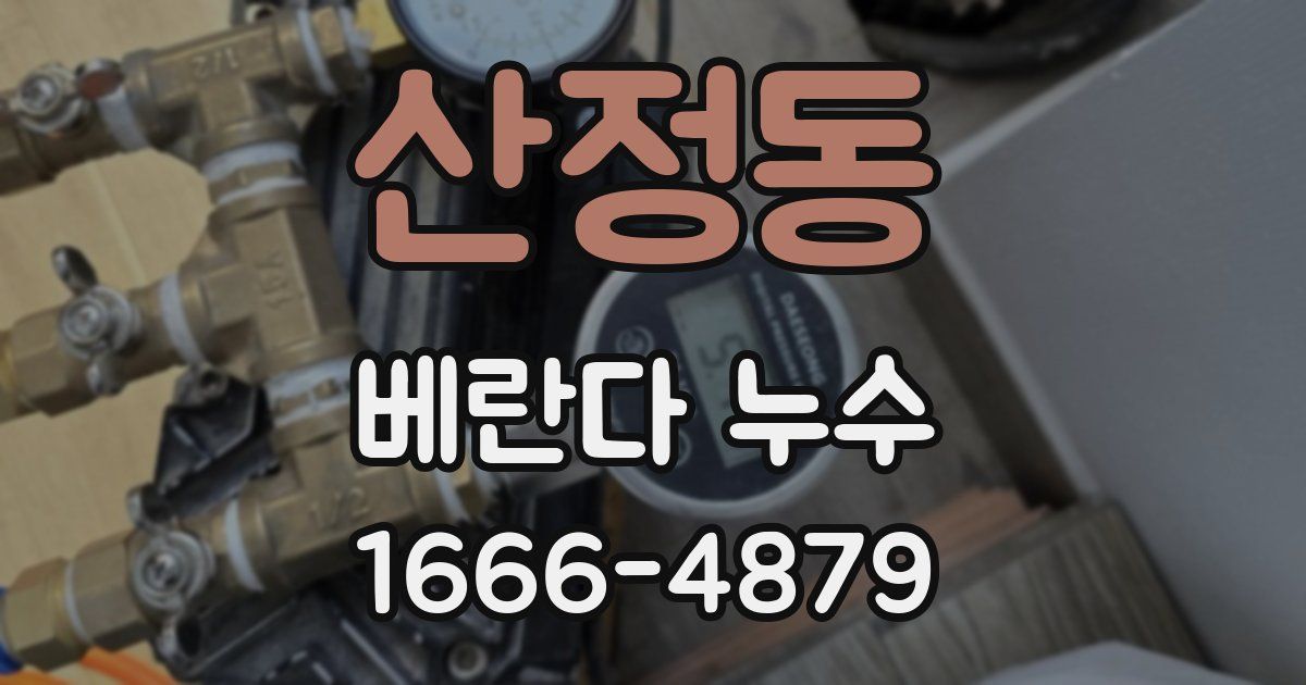 산정동 베란다 누수