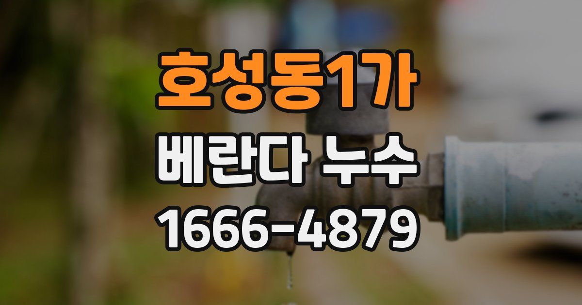 호성동1가 베란다 누수
