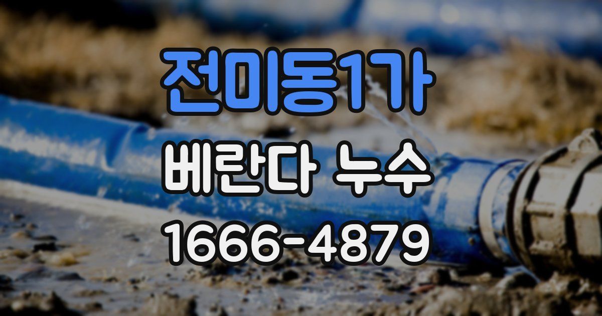 전미동1가 베란다 누수