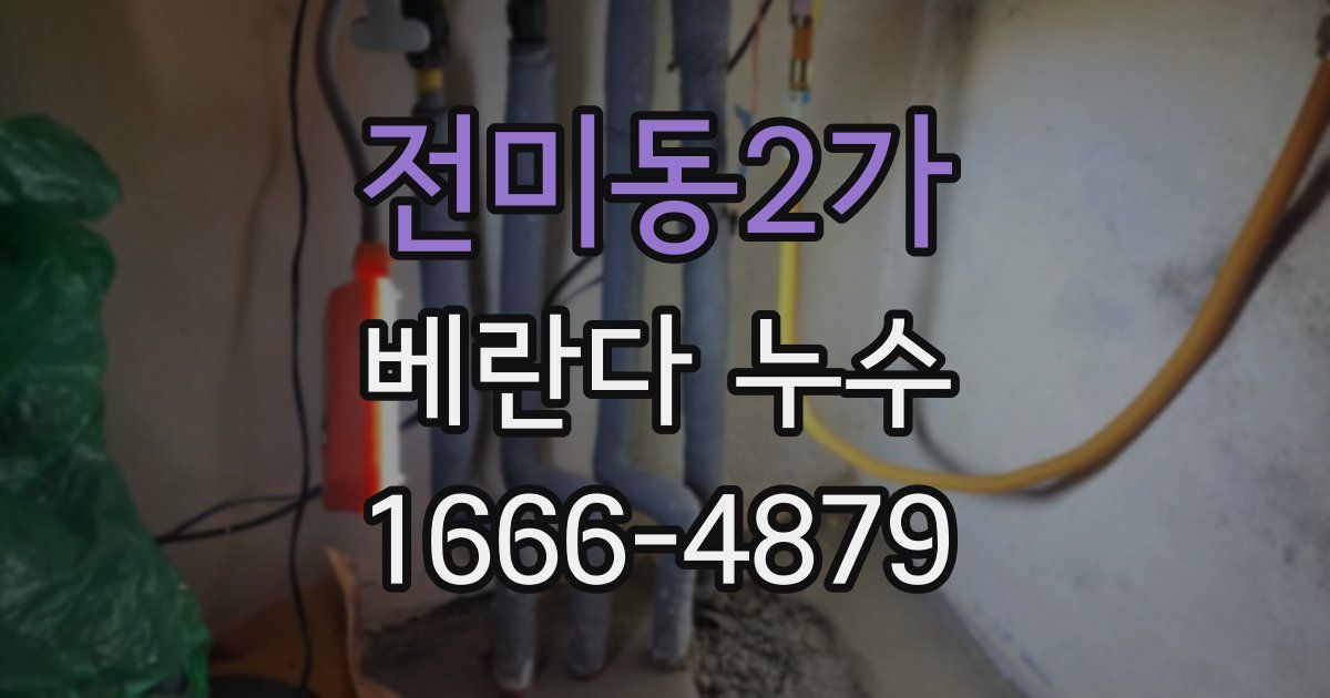전미동2가 베란다 누수