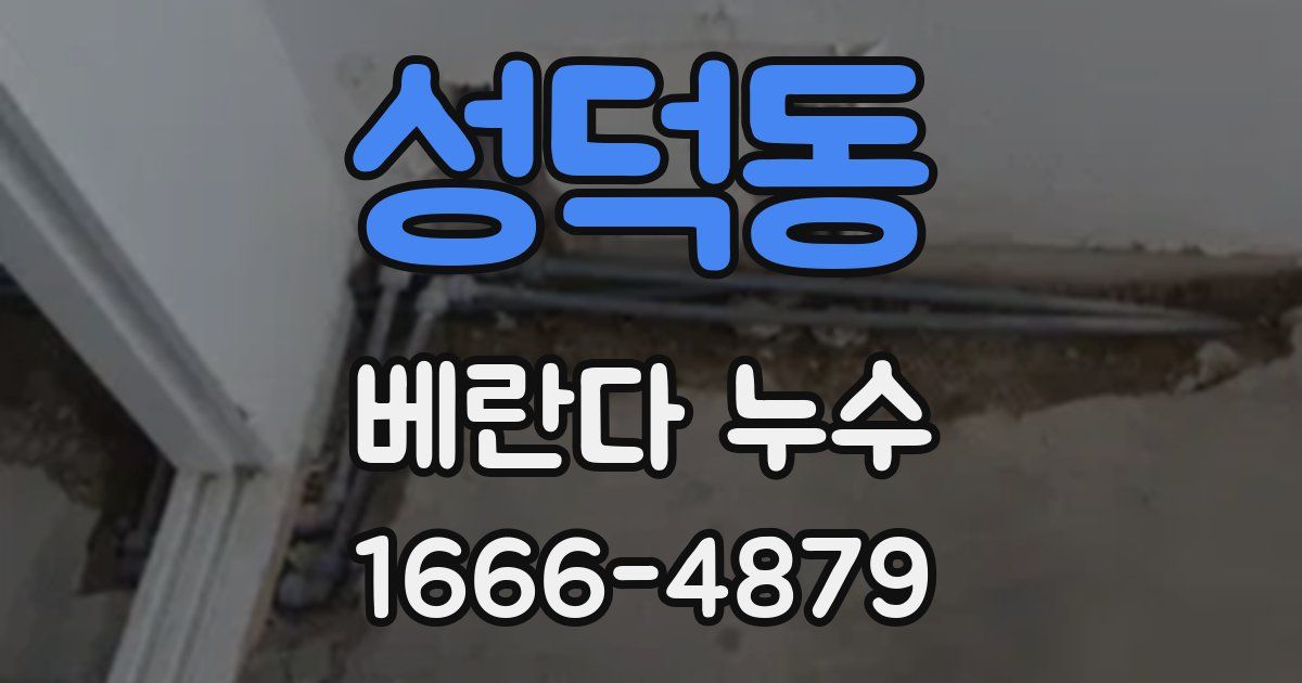 성덕동 베란다 누수
