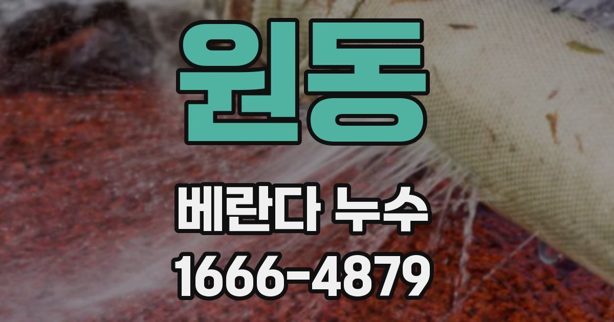 원동 베란다 누수