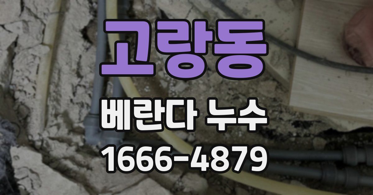 고랑동 베란다 누수
