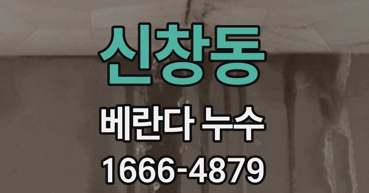 신창동 베란다 누수