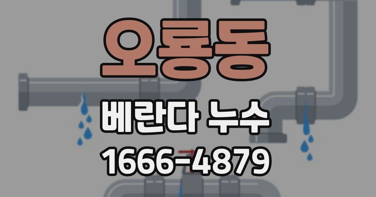 오룡동 베란다 누수