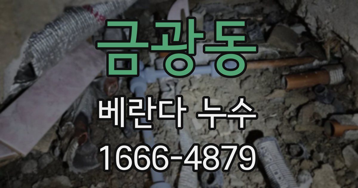 금광동 베란다 누수