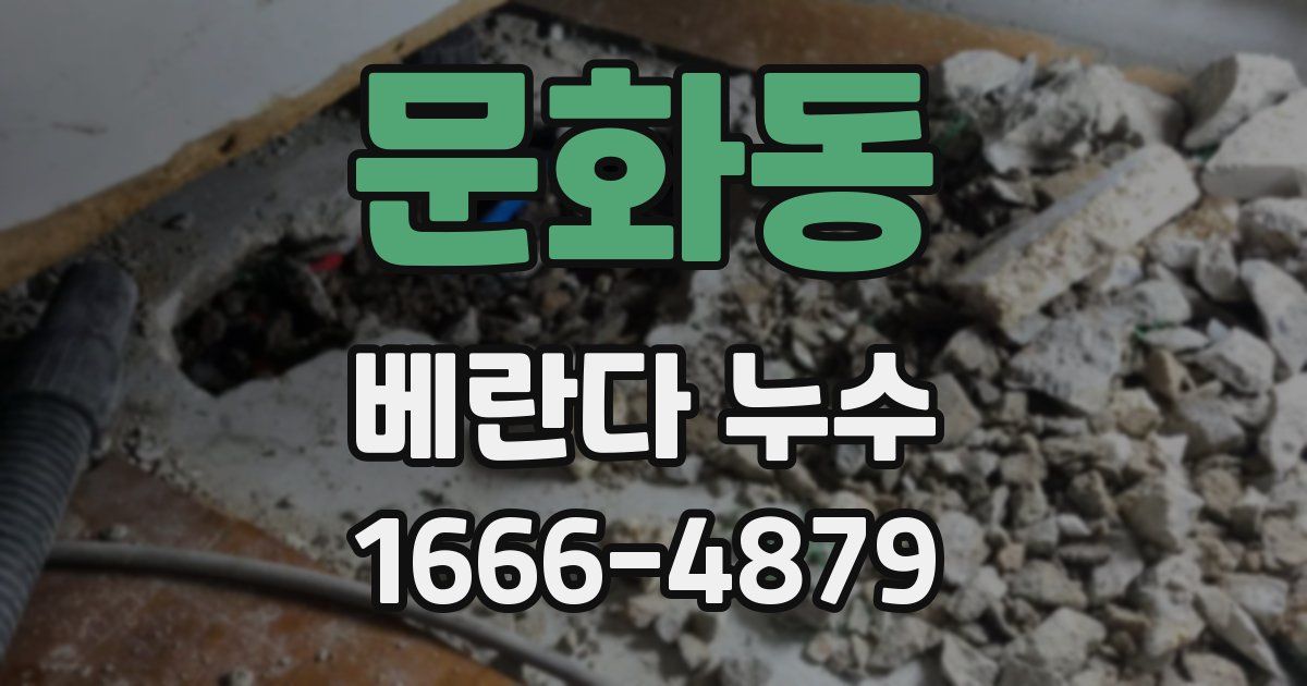 문화동 베란다 누수
