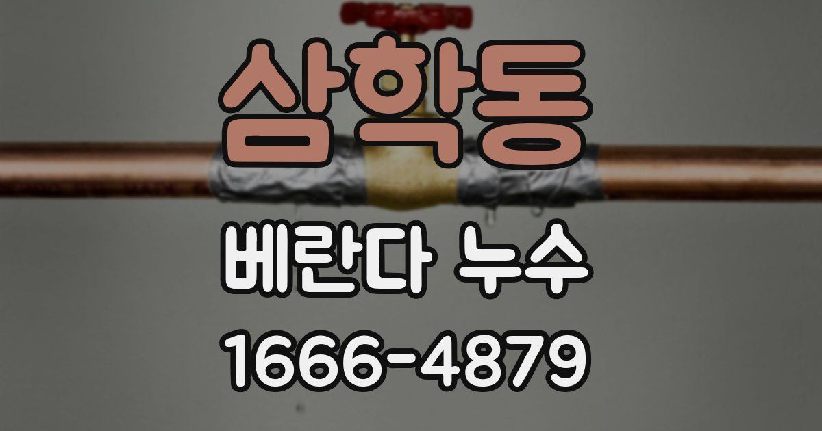 삼학동 베란다 누수