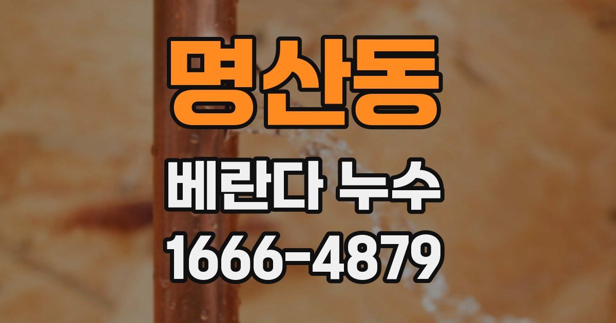명산동 베란다 누수