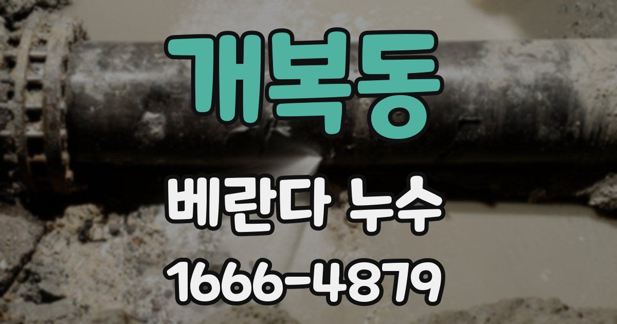 개복동 베란다 누수