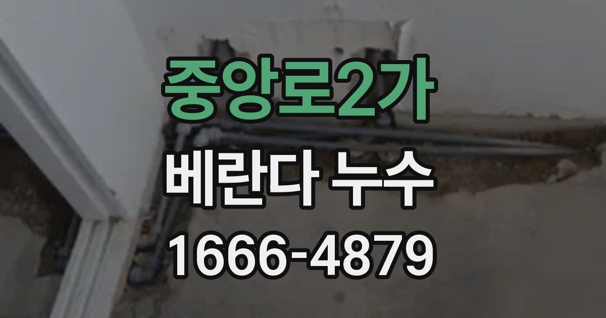 중앙로2가 베란다 누수
