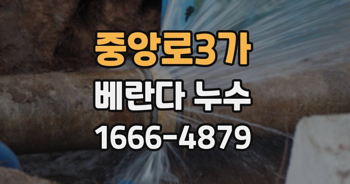 중앙로3가 베란다 누수