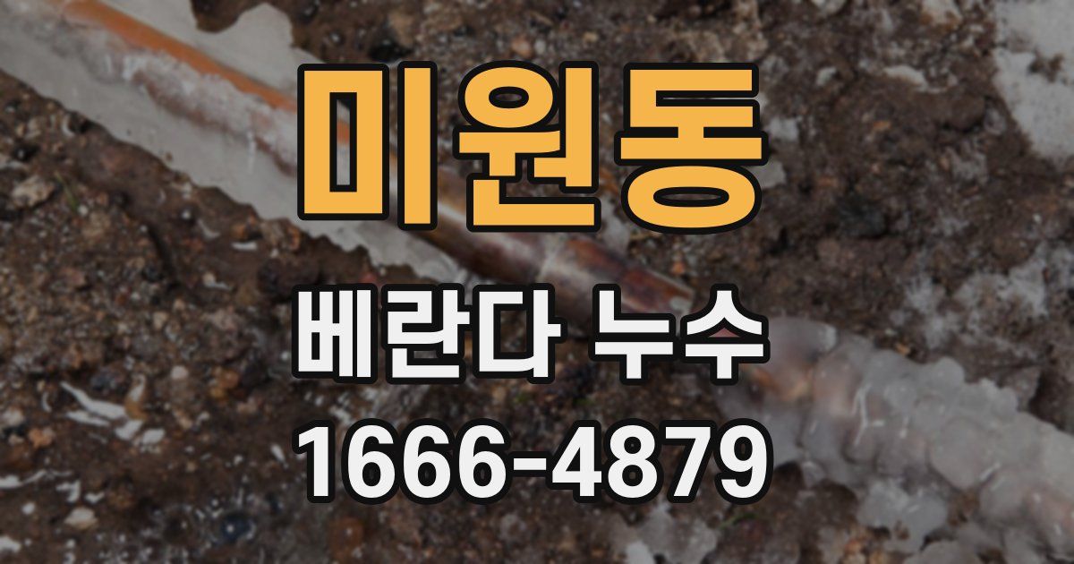 미원동 베란다 누수