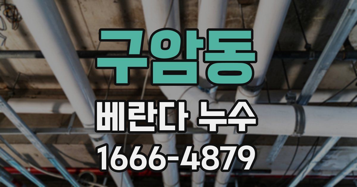 구암동 베란다 누수