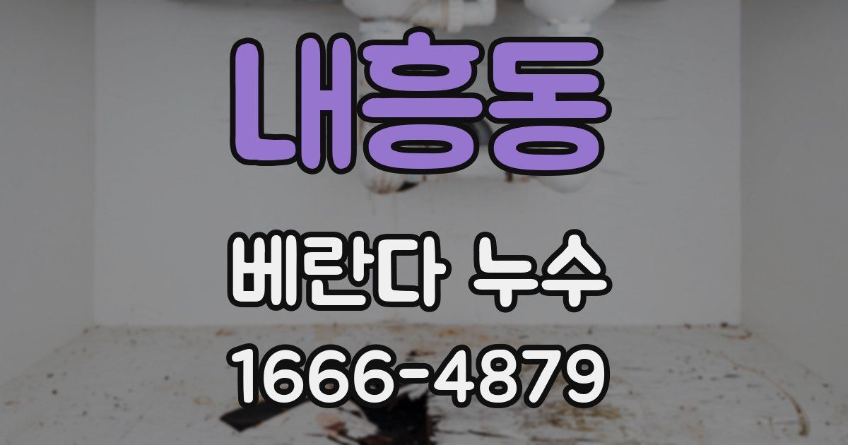 내흥동 베란다 누수