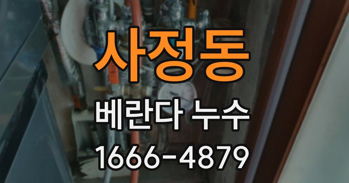 사정동 베란다 누수