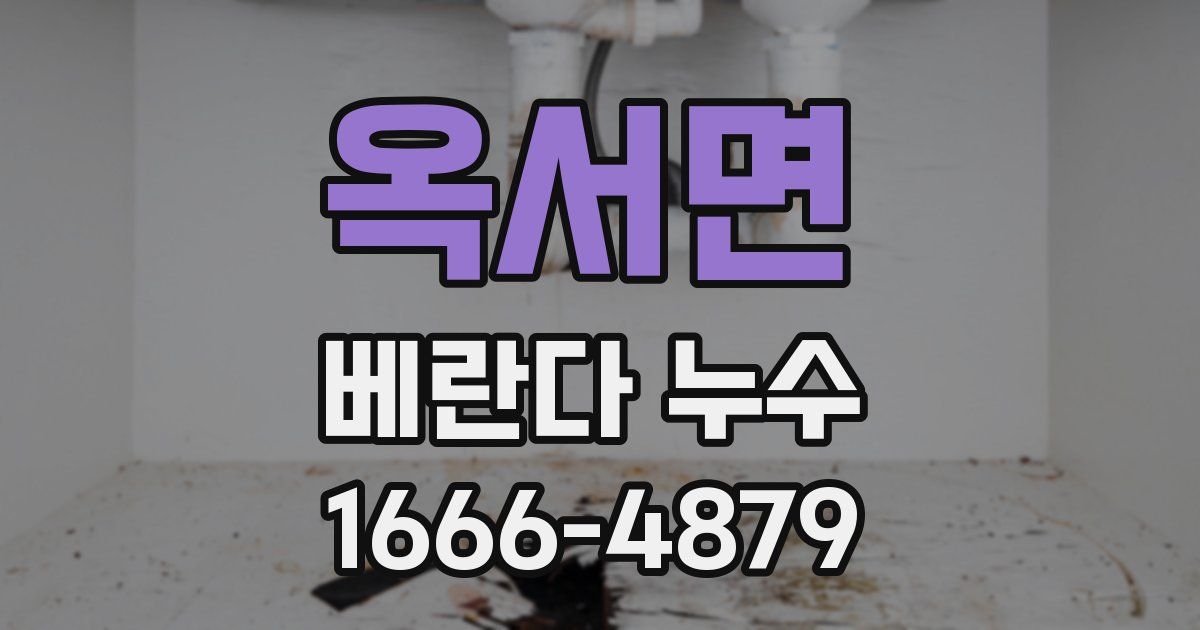 옥서면 베란다 누수