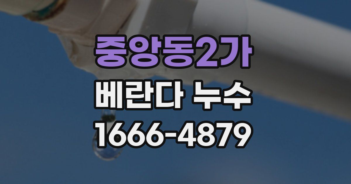 중앙동2가 베란다 누수