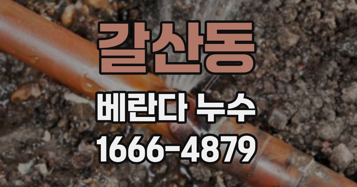 갈산동 베란다 누수