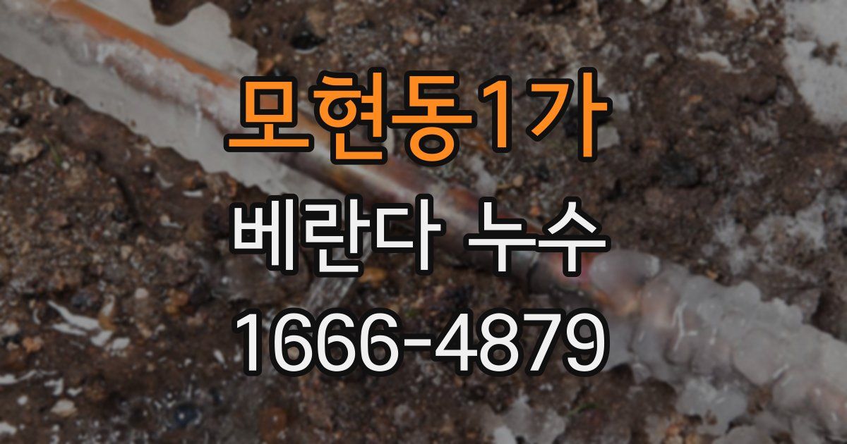 모현동1가 베란다 누수
