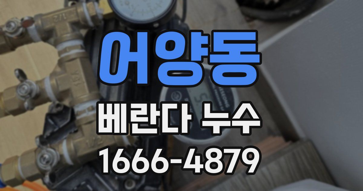 어양동 베란다 누수