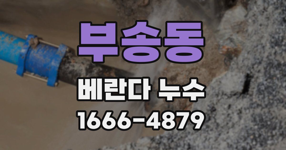부송동 베란다 누수