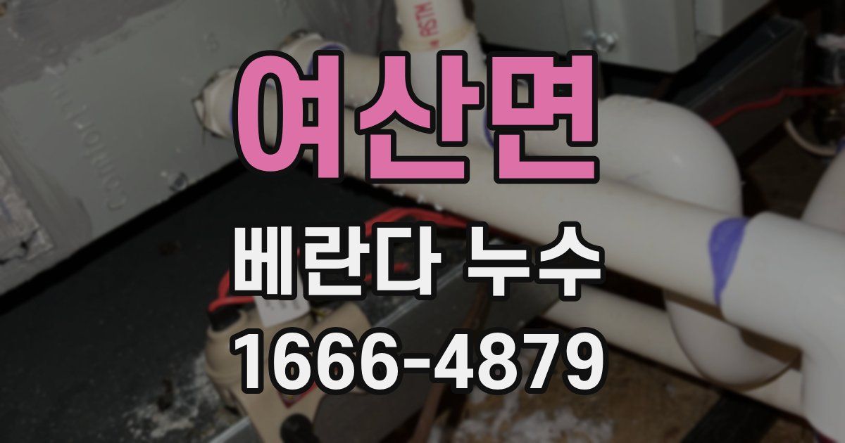여산면 베란다 누수