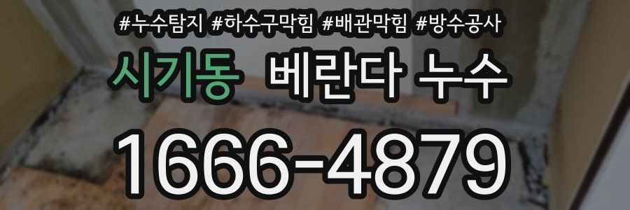 시기동 베란다 누수