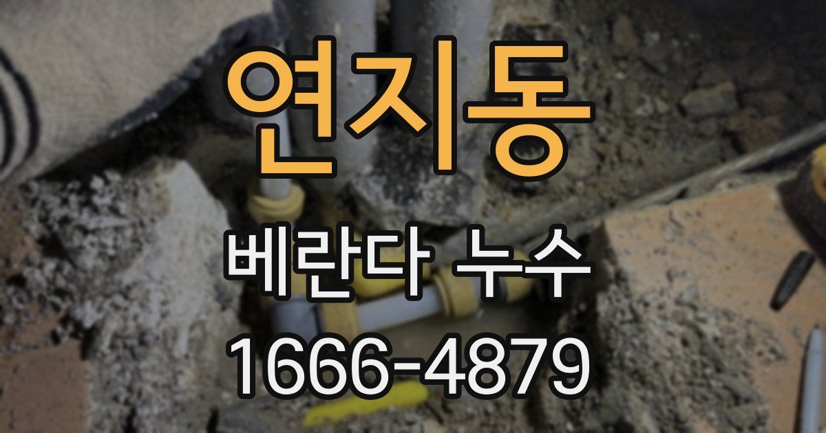 연지동 베란다 누수
