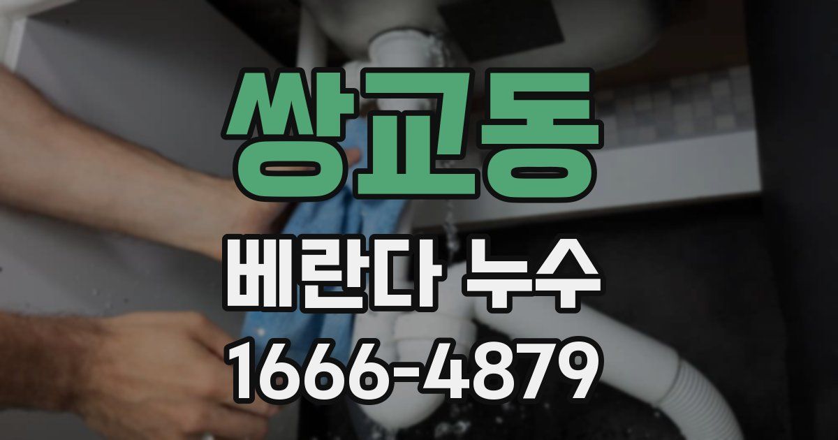 쌍교동 베란다 누수