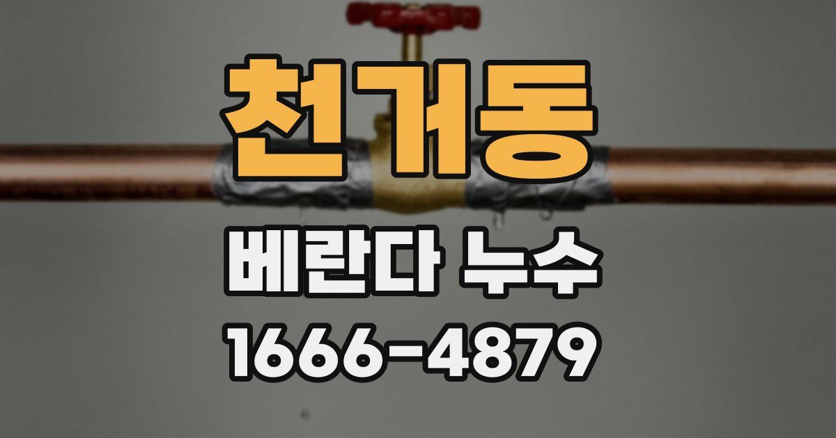 천거동 베란다 누수