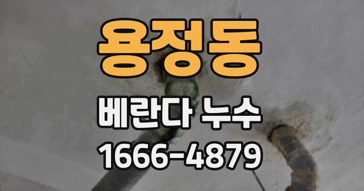 용정동 베란다 누수