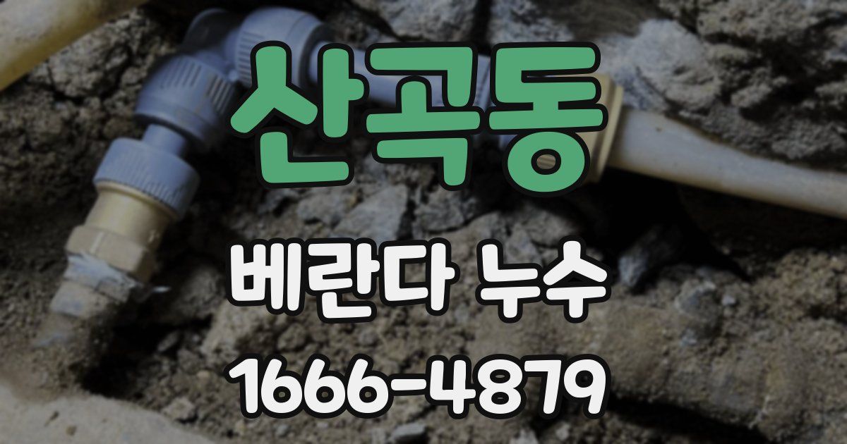 산곡동 베란다 누수