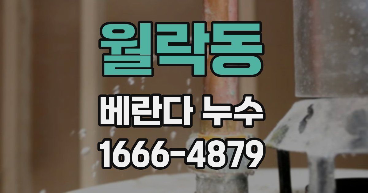 월락동 베란다 누수