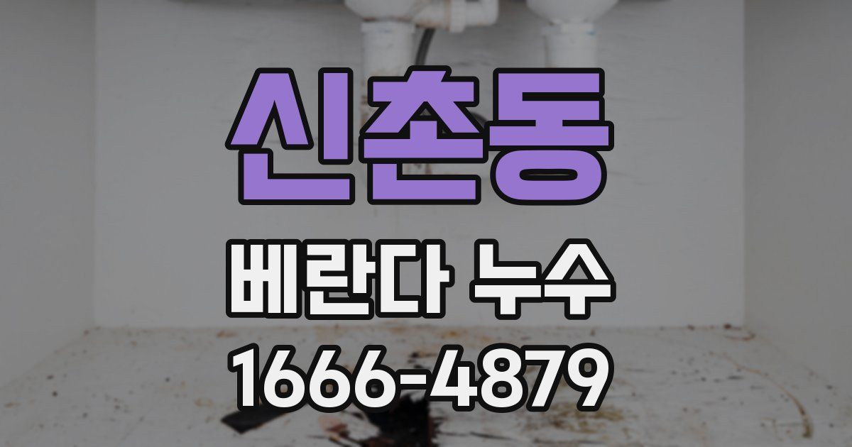 신촌동 베란다 누수