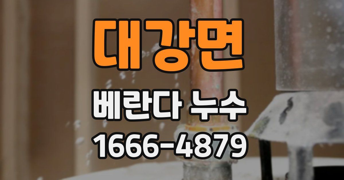 대강면 베란다 누수