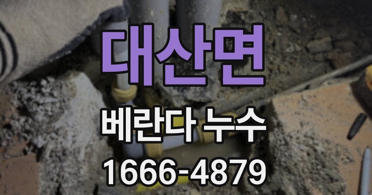 대산면 베란다 누수