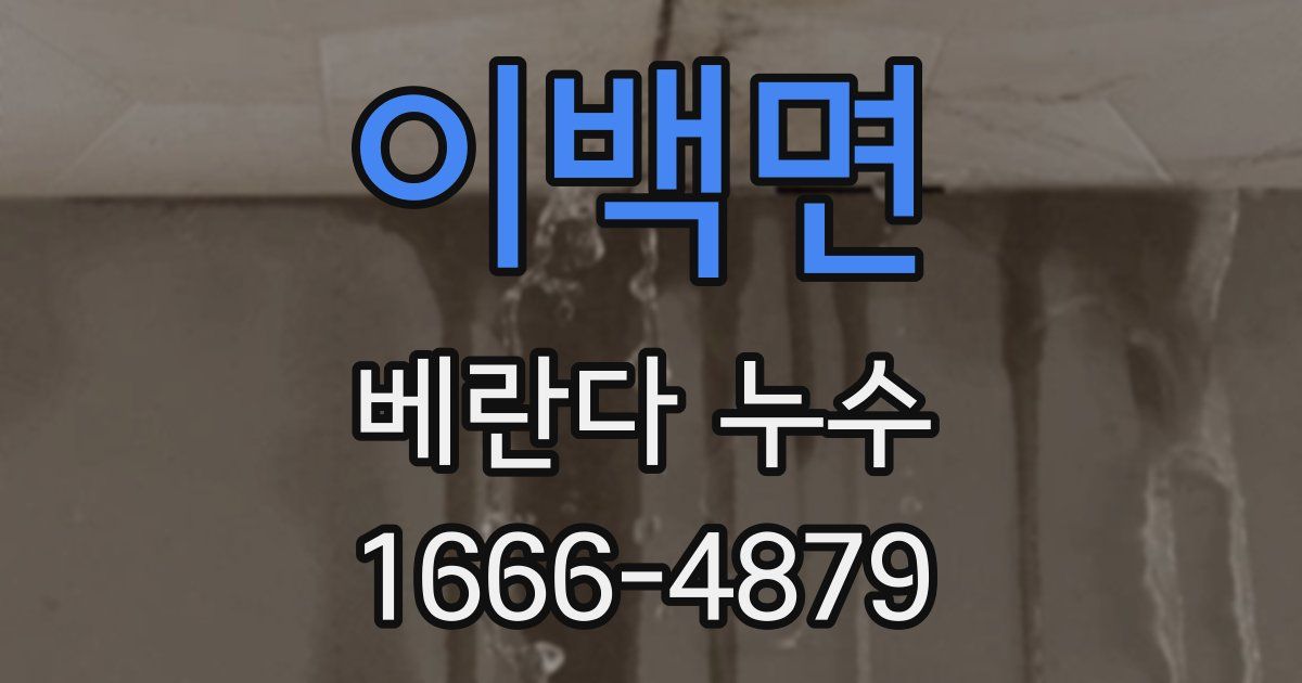 이백면 베란다 누수