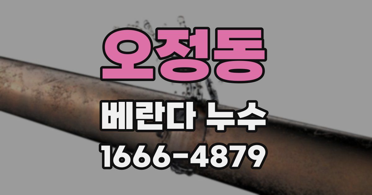 오정동 베란다 누수