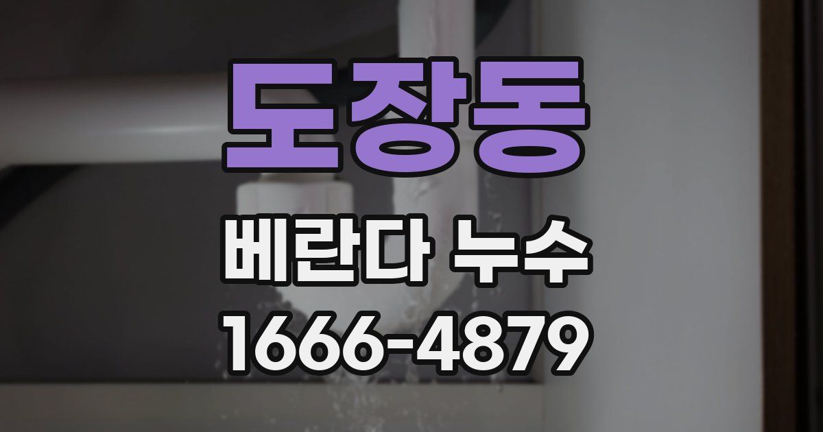 도장동 베란다 누수