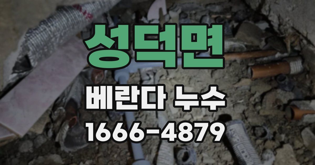 성덕면 베란다 누수