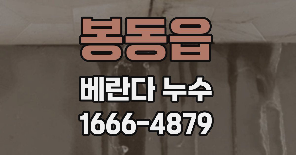 봉동읍 베란다 누수