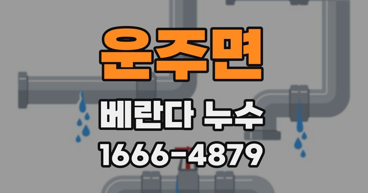 운주면 베란다 누수