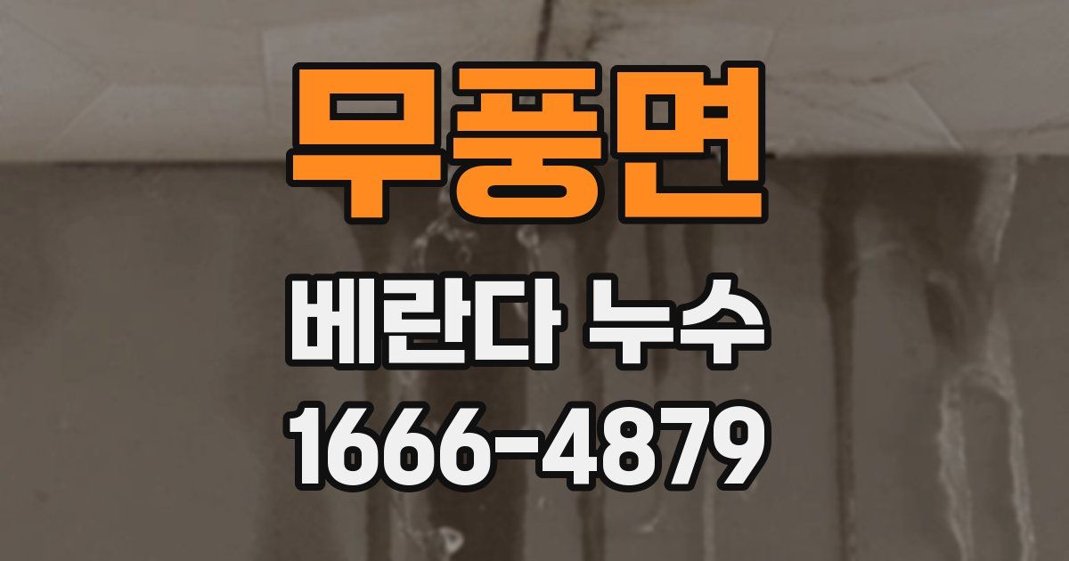 무풍면 베란다 누수